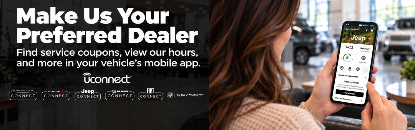 uconnect® make us your preferred dealer | Preferred Chrysler Dodge Jeep Ram of Grand Haven in Grand Haven MI