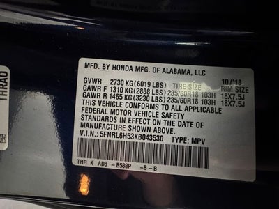 2019 Honda Odyssey EX