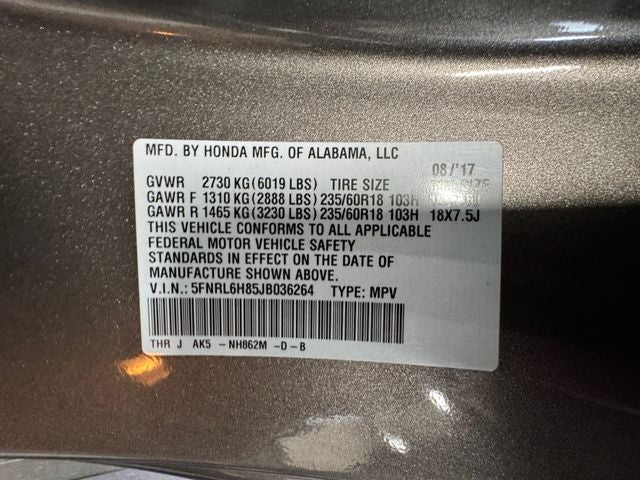 2018 Honda Odyssey Touring