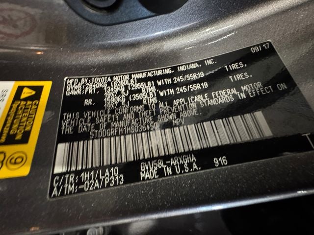 2017 Toyota Highlander Hybrid Limited Platinum