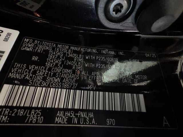 2025 Toyota Sienna Platinum 7 Passenger