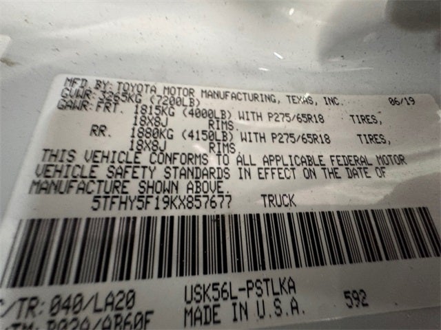 2019 Toyota Tundra Limited