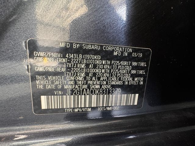 2019 Subaru Crosstrek 2.0i