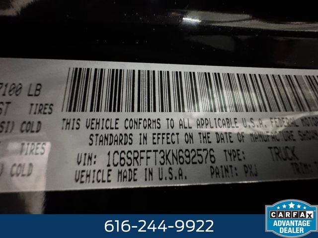 2019 RAM 1500 Big Horn/Lone Star 5.7 Liter V8 Hemi Crew Cab 4WD