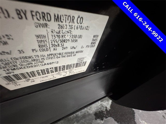 2019 Ford Explorer XLT 3.5 Liter V6 4WD