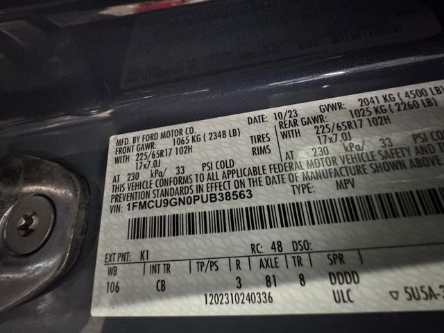 2023 Ford Escape Active 1.5 Liter EcoBoost AWD