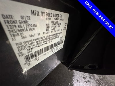 2022 Ford Edge SEL 2.0 Liter EcoBoost Turbocharged Leather Seating