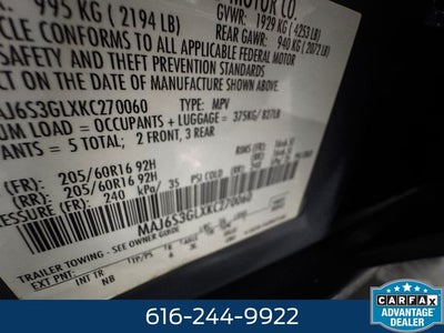 2019 Ford EcoSport SE 2.0 Liter 4WD