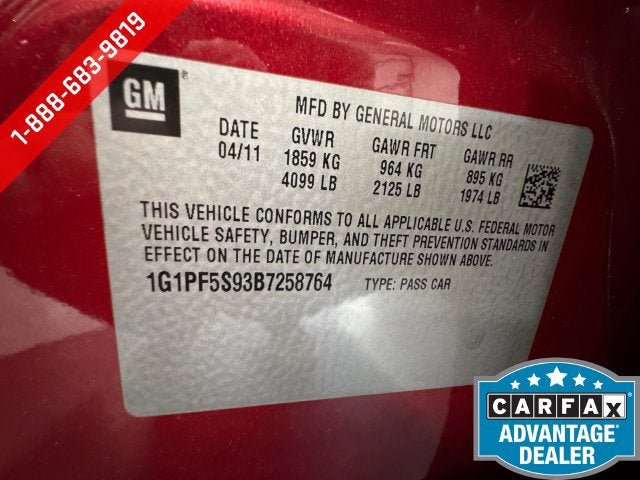 2011 Chevrolet Cruze LT w/1LT