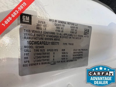 2018 Chevrolet Express Cargo 2500 Work Van