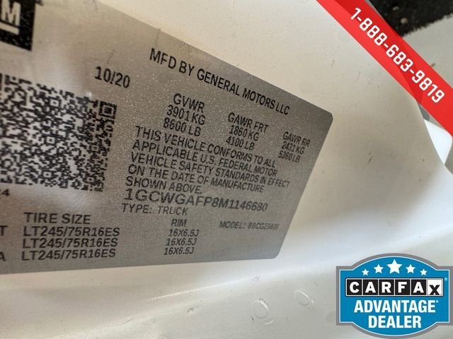 2021 Chevrolet Express Cargo 2500 WT