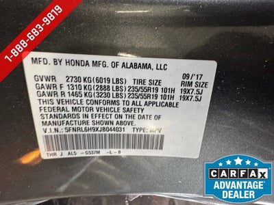 2018 Honda Odyssey Elite