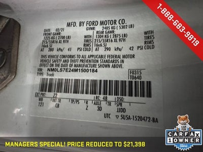 2021 Ford Transit Connect XL Cargo Van