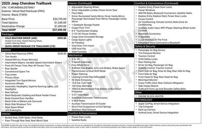 2020 Jeep Cherokee Trailhawk 4x4