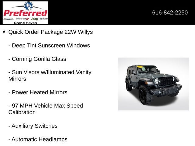 2025 Jeep Wrangler Willys 2.0 Liter 2D Automatic 4WD