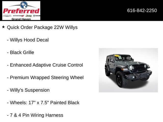 2025 Jeep Wrangler Willys 2.0 Liter 2D Automatic 4WD