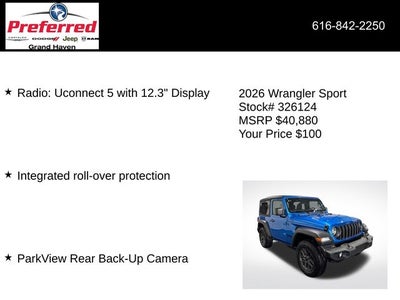 2026 Jeep Wrangler WRANGLER 2-DOOR SPORT