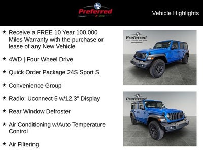 2025 Jeep Wrangler WRANGLER 4-DOOR SPORT S
