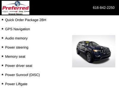 2018 Jeep Grand Cherokee Limited 3.6 Liter V6 4WD