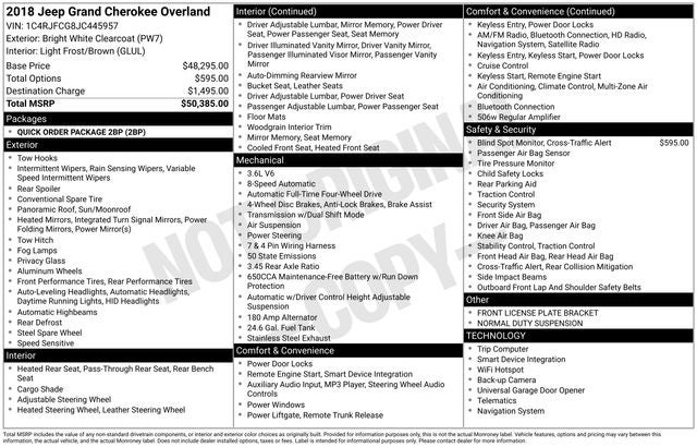 2018 Jeep Grand Cherokee Overland 4x4