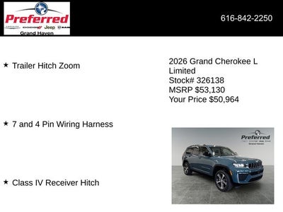 2026 Jeep Grand Cherokee L GRAND CHEROKEE L LIMITED 4X4