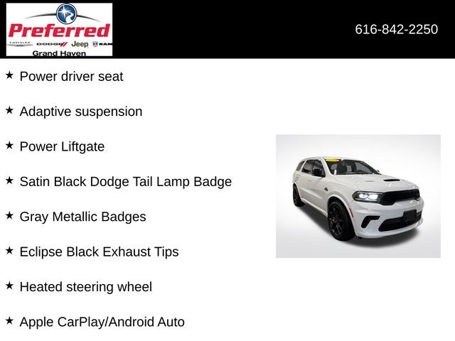 2024 Dodge Durango SRT 392 6.4 Liter V8 AWD 3rd Row Seating