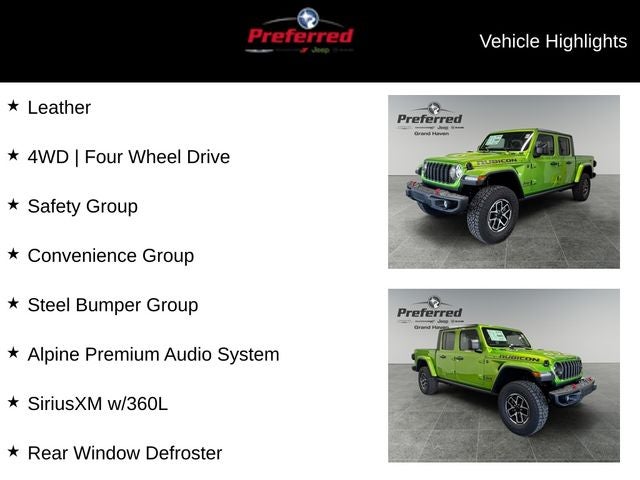 2025 Jeep Gladiator GLADIATOR RUBICON 4X4