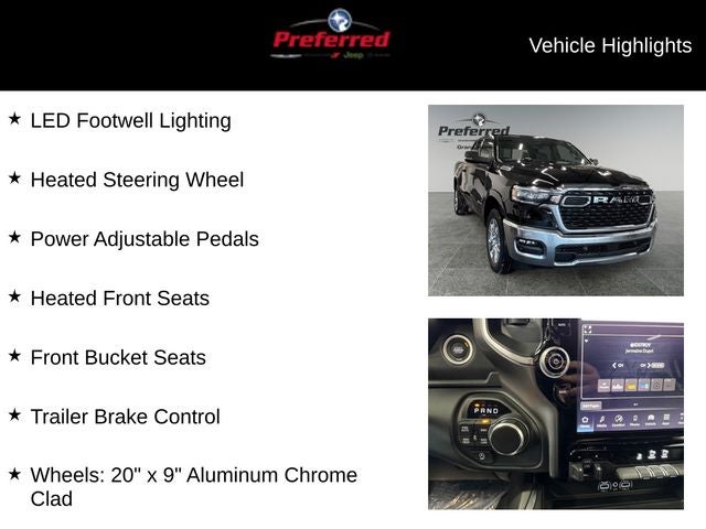 2026 RAM Ram 1500 RAM 1500 BIG HORN CREW CAB 4X4 5'7' BOX