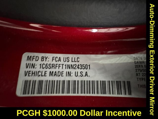 2022 RAM 1500 Big Horn Crew Cab 4x4 5'7' Box