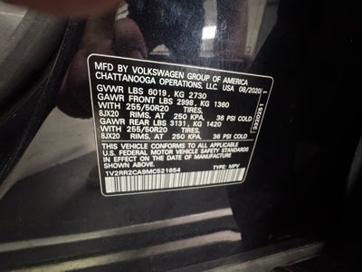 2021 Volkswagen Atlas 3.6L V6 SE w/Technology R-Line