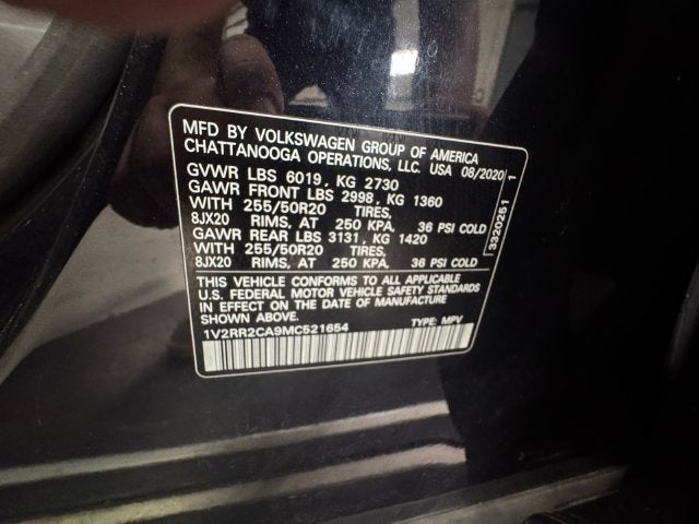 2021 Volkswagen Atlas 3.6L V6 SE w/Technology R-Line