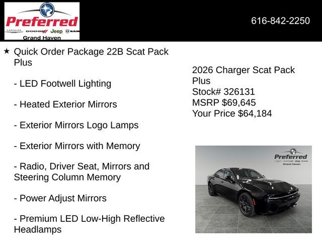 2026 Dodge Charger CHARGER SCAT PACK PLUS 4-DOOR AWD