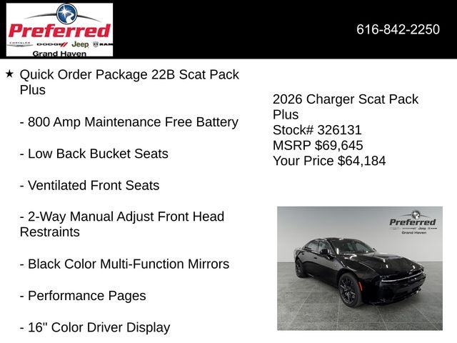 2026 Dodge Charger CHARGER SCAT PACK PLUS 4-DOOR AWD