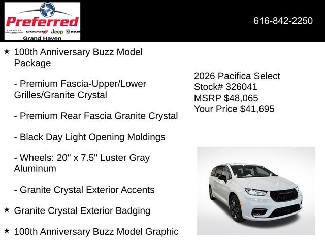 2026 Chrysler Pacifica PACIFICA SELECT