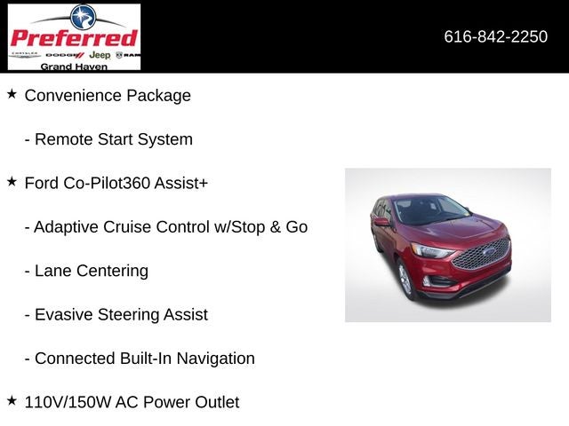 2023 Ford Edge SEL 2.0 Liter EcoBoost Turbocharged AWD Leather Seatin