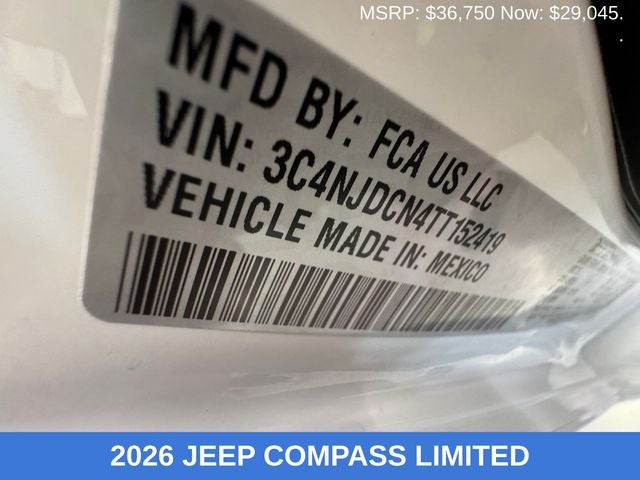 2026 Jeep Compass COMPASS LIMITED ALTITUDE 4X4