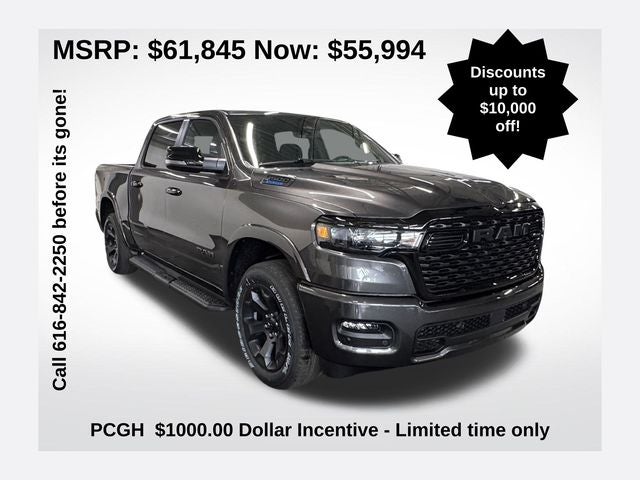 2026 RAM Ram 1500 RAM 1500 BIG HORN CREW CAB 4X4 5'7' BOX