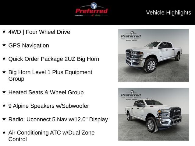 2026 RAM Ram 2500 RAM 2500 BIG HORN CREW CAB 4X4 6'4' BOX