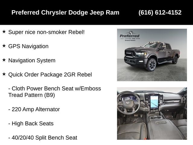 2023 RAM 2500 Power Wagon Rebel Crew Cab 4x4 6'4' Box