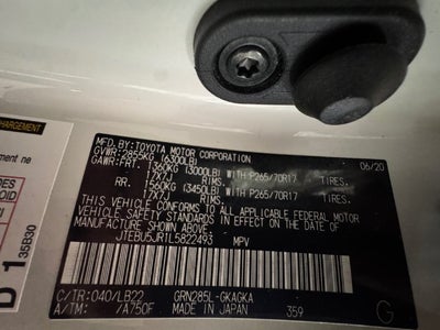 2020 Toyota 4Runner SR5 Premium 4.0 Liter V6 4WD