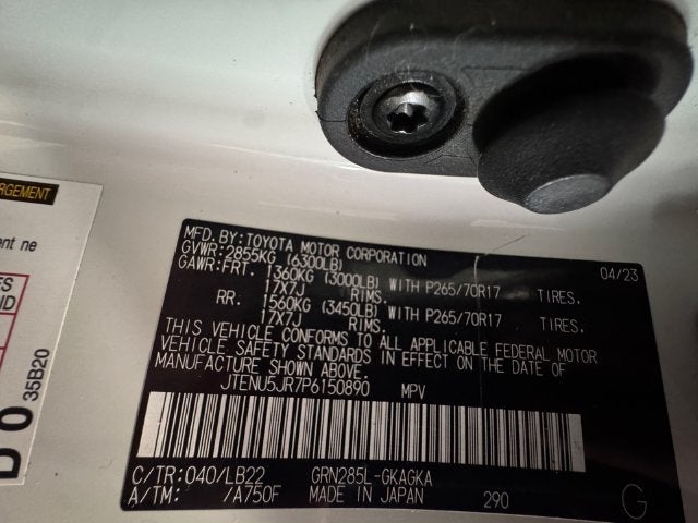 2023 Toyota 4Runner SR5 Premium 4.0 Liter V6 4WD