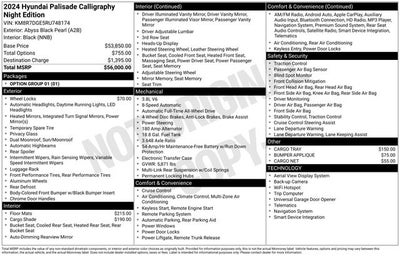 2024 Hyundai Palisade Calligraphy Night Edition