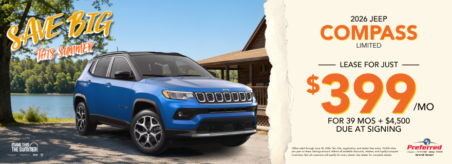 2026 Jeep Compass Limited $399 
