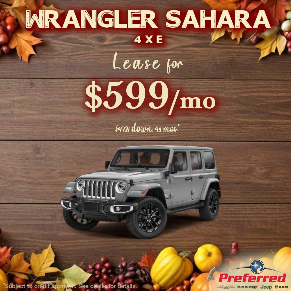 Jeep Wrangler Sahara 4XE Lease